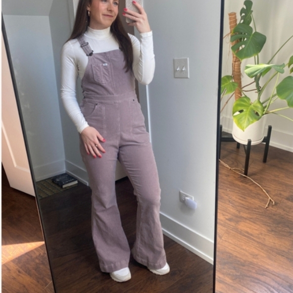 NWT Lee Factory Flare Cord Overalls  Color Purple Storm - Picture 3 of 8